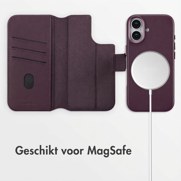 Accezz Leather Bookcase 2-in-1 met MagSafe Apple iPhone 17 - Heath Purple