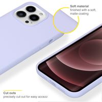 Accezz Liquid Silicone Backcover Apple iPhone 13 Pro Max - Paars