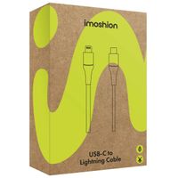 imoshion Lightning naar USB-C kabel - Non-MFi - Gevlochten textiel - 2 meter - Lila