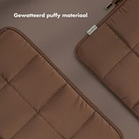 Selencia Puffy Laptop hoes 13-14 inch - Laptopsleeve - Mocha Brown