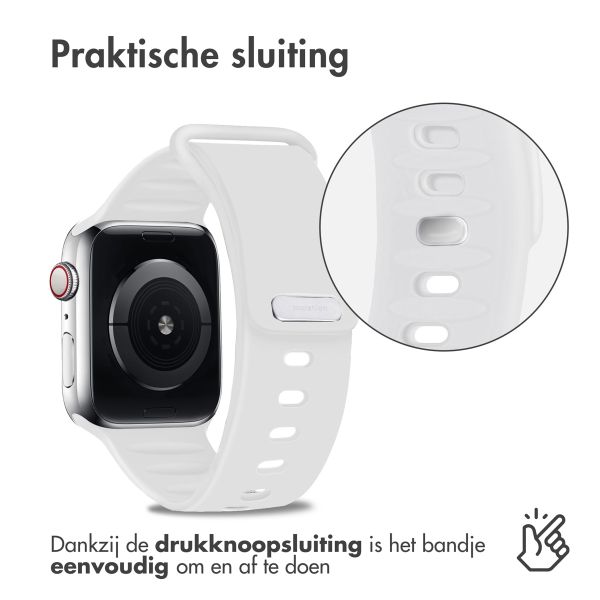 imoshion Siliconen bandje Apple Watch Series 1-9 / SE - 38/40/41 mm / Series 10 - 42 mm - Wit