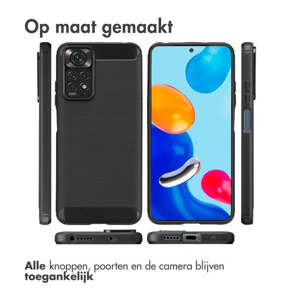 imoshion Brushed Backcover Xiaomi Redmi Note 11 (4G) / Note 11S (4G) - Zwart