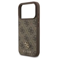 Guess 4G Metal Logo Backcover MagSafe Apple iPhone 17 Pro - Bruin