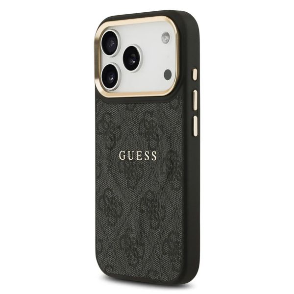 Guess Classic 4G Logo Backcover met MagSafe Apple iPhone 17 Pro - Zwart