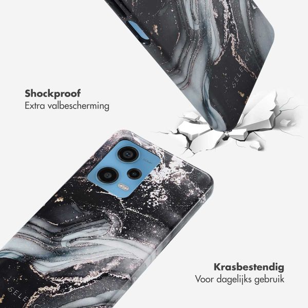 Selencia Vivid Backcover Xiaomi Redmi Note 12 Pro (5G) - Chic Marble Black
