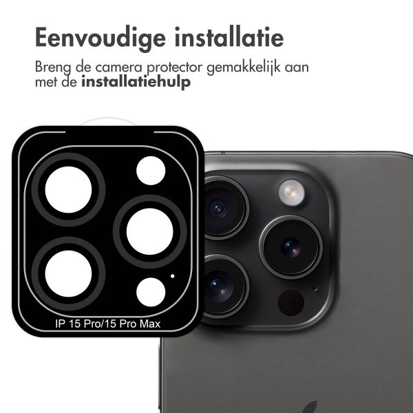 imoshion 2 Pack Camera lens protector Apple iPhone 15 Pro / 15 Pro Max - Black Titanium