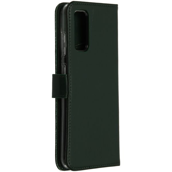 Selencia Echt Leren Bookcase Samsung Galaxy S20 - Groen