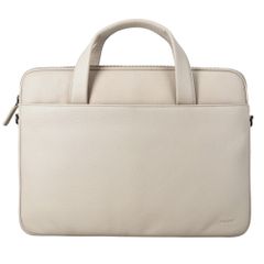 Accezz Leather Laptoptas 16 inch - Beige