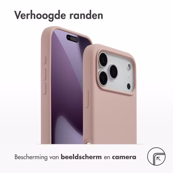 Accezz Liquid Silicone Backcover met MagSafe Apple iPhone 17 Pro Max - Roze