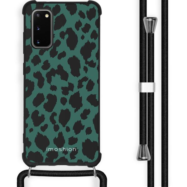 imoshion Design hoesje met koord Samsung Galaxy S20 - Luipaard - Groen / Zwart