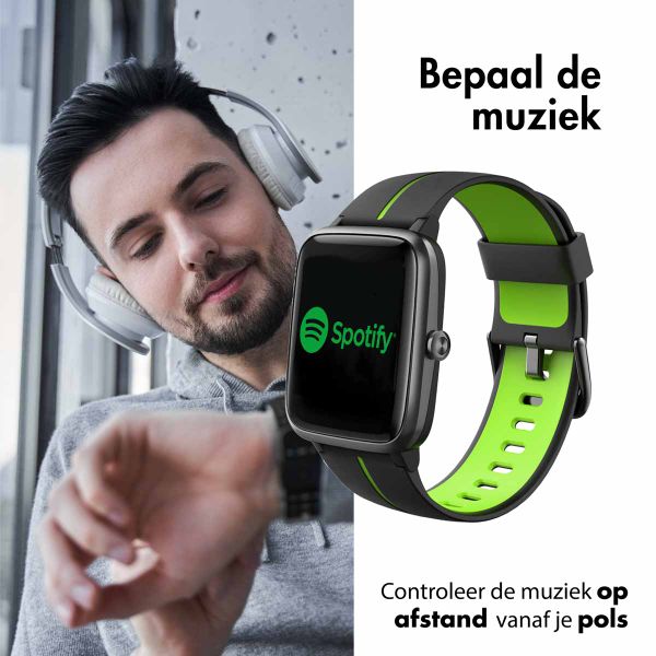 Lintelek Smartwatch ID205G - Zwart / Groen