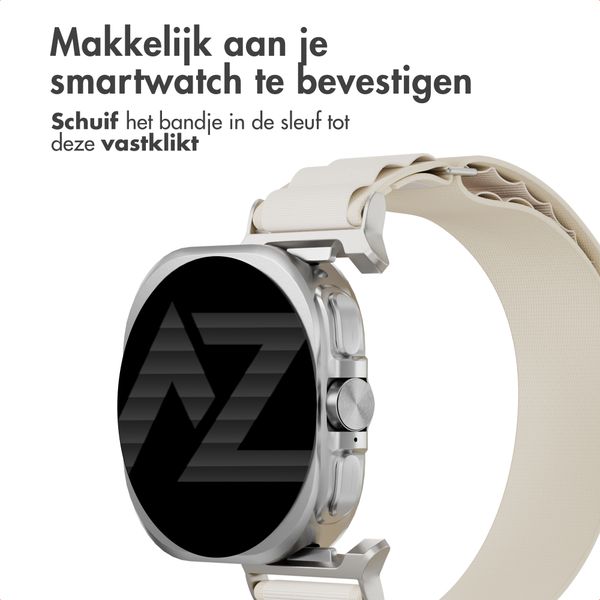 Accezz Nylon Alpine bandje Samsung Galaxy Watch Ultra 2 (2026) / Ultra (2024/2025) - Sterrenlicht