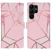 imoshion Design Softcase Bookcase Samsung Galaxy S23 Ultra - Pink Graphic