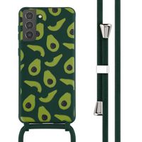 imoshion Siliconen design hoesje met koord Samsung Galaxy S21 Plus - Avocado Green