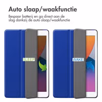 imoshion Trifold Bookcase Apple iPad 9 (2021) 10.2 inch / iPad 8 (2020) 10.2 inch / iPad 7 (2019) 10.2 inch - Cobalt Blue