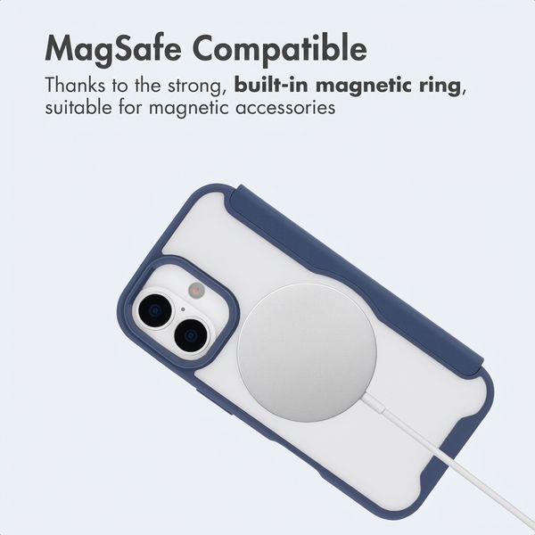 imoshion Transparent Bookcase with MagSafe Apple iPhone 16 - Blue