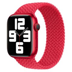 Apple Gevlochten solobandje Apple Watch | 44/45/46/49 mm - Maat 10 - (PRODUCT)RED