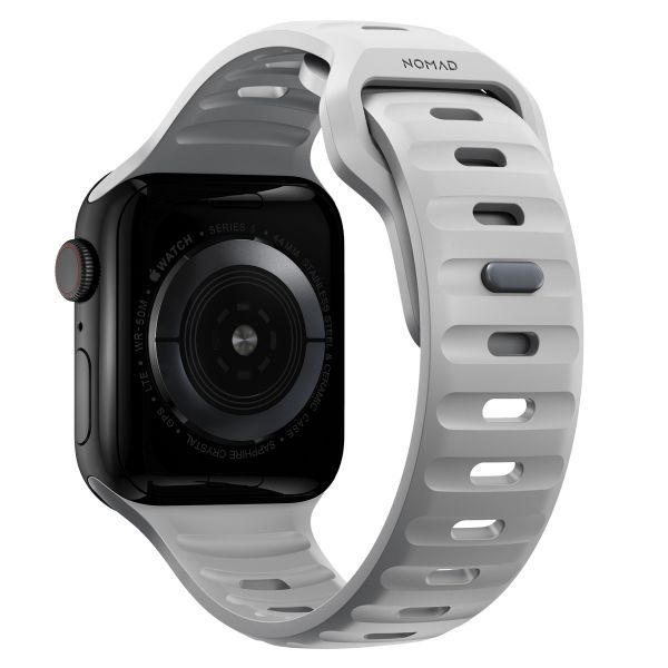 Nomad Sport band FKM Apple Watch Series 1 t/m 10 / SE / Ultra (2) (44/45/46/49 mm) - Lunar Gray