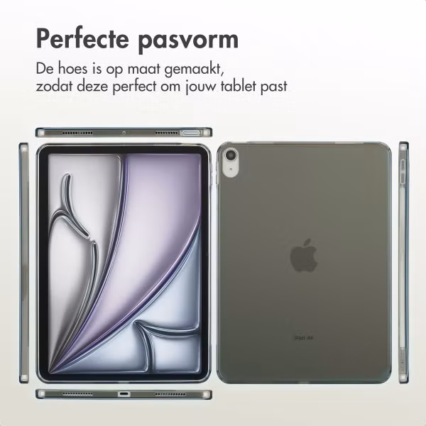 Accezz Frosted Backcover Apple iPad Air 11 inch (2025) M3 / (2024) M2 / Air 5 (2022) / Air 4 (2020) - Zwart