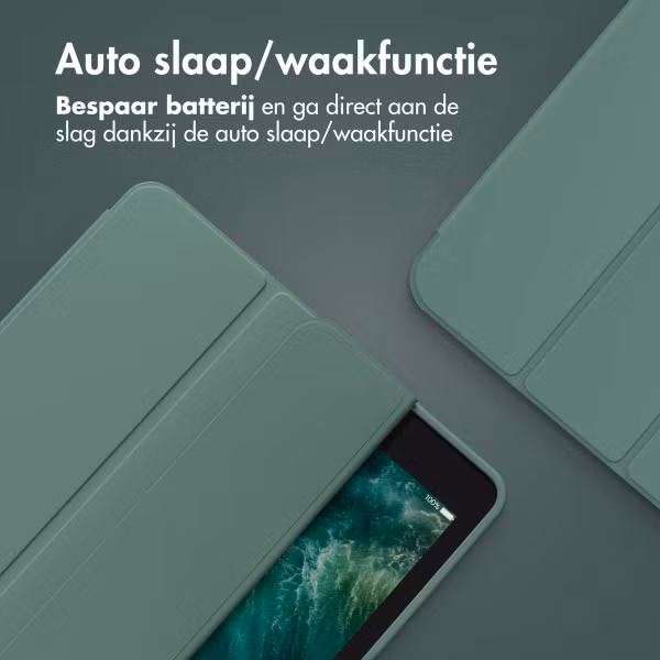Accezz Smart Silicone Bookcase Apple iPad 6 (2018) 9.7 inch / iPad 5 (2017) 9.7 inch - Donkergroen