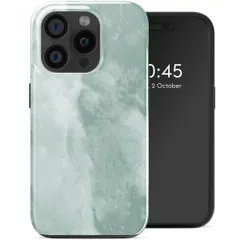 Selencia Vivid Backcover met MagSafe iPhone 15 Pro - Marble Grayed Jade