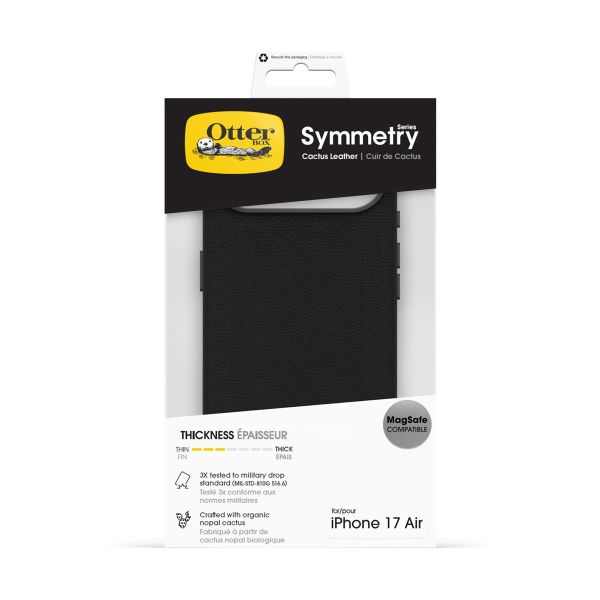 OtterBox Symmetry Cactus leren Backcover met MagSafe Apple iPhone Air - Noir Ash