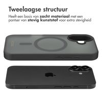 Accezz Rugged Frosted MagSafe Backcover Apple iPhone 16 - Zwart