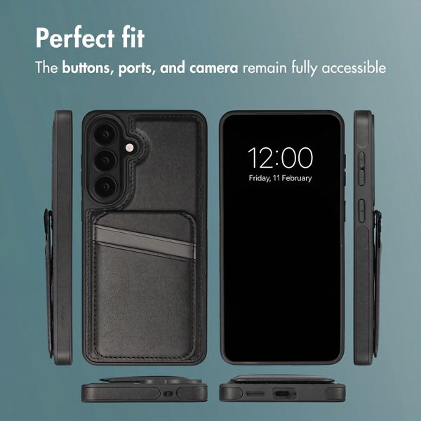 imoshion Back Cover with Card Holder and Stand Samsung Galaxy S26 Plus - Black