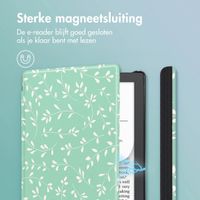 imoshion Design Slim Hard Case Bookcase Pocketbook Verse Lite - Smoke Green Flowers