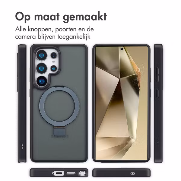 Accezz Ring Stand Backcover met MagSafe Samsung Galaxy S25 Ultra - Zwart