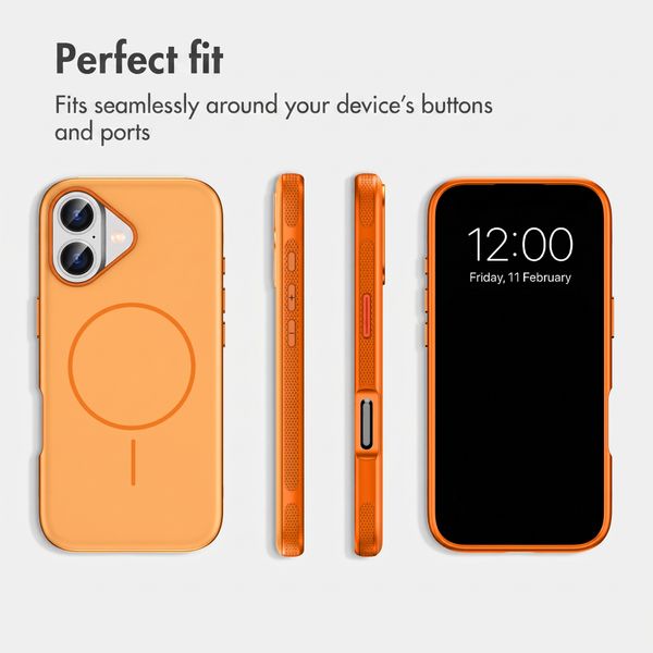 imoshion Colour Back Cover with Thin MagSafe Ring Apple iPhone 17 - Orange