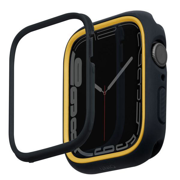 Uniq Moduo Apple Watch Case met uitwisselbare Bezel Apple Watch 4-9 / SE - 40/41 mm - Midnight (Black/Mustard)