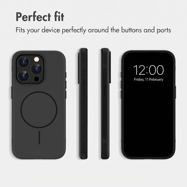 imoshion Colour Back Cover with Thin MagSafe Ring Apple iPhone 15 Pro - Black