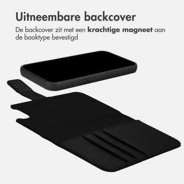 imoshion Uitneembare 2-in-1 Luxe Bookcase Apple iPhone 17e / 16e - Zwart