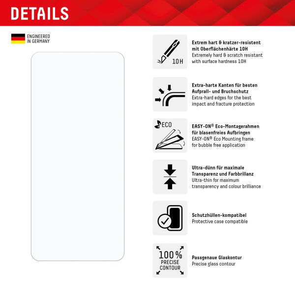 Displex Screenprotector Real Glass Xiaomi Redmi Note 13 (5G) / Redmi Note 13 Pro (5G)