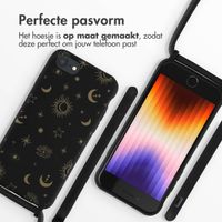 imoshion Siliconen design hoesje met koord Apple iPhone SE (2022 / 2020) / 8 / 7 - Sky Black