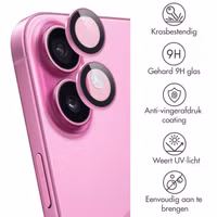 imoshion 2 Pack Camera lens protector Apple iPhone 16 / 16 Plus - Roze