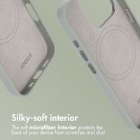 Accezz Leather Back Cover with MagSafe Apple iPhone 14 Pro - Light Grey