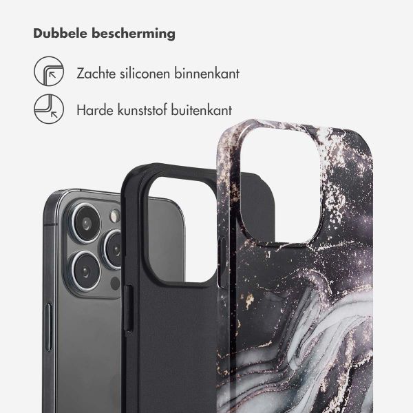 Selencia Vivid Tough Backcover iPhone 13 Pro - Chic Marble Black