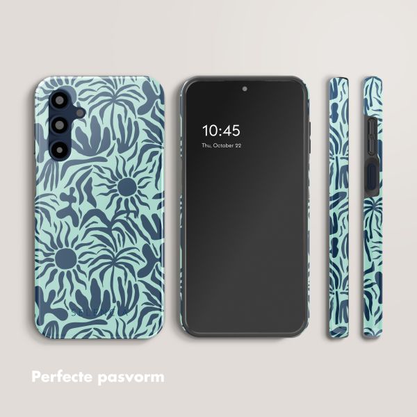 Selencia Vivid Tough Backcover Samsung Galaxy A16 - Tropical Vibes Light Blue