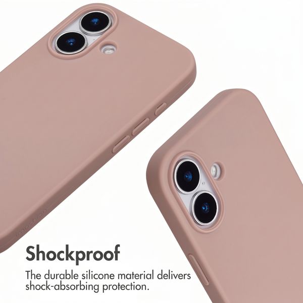 imoshion Silicone Case with Strap Apple iPhone 17 - Sand Pink