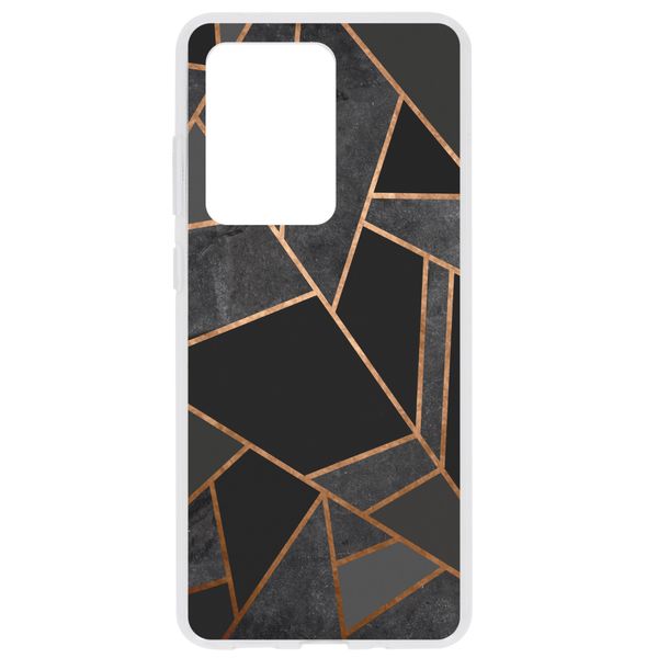 Design Backcover Samsung Galaxy S20 Ultra - Grafisch Zwart / Koper