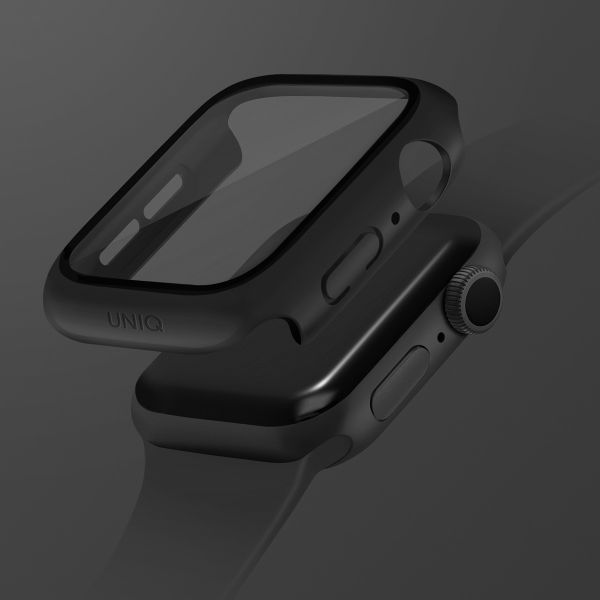 Uniq Nautic Apple Watch Case met Waterproof gehard glazen screenprotector Apple Watch 7-9 / SE - 45 mm - Midnight Black