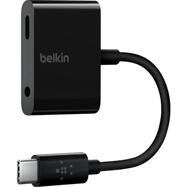 Belkin RockStar Adapter USB-C Charge + 3,5 mm Audio - Zwart