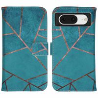 imoshion Design Softcase Bookcase Google Pixel 8 - Blue Graphic