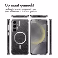 imoshion Clear Glitter Backcover met MagSafe Samsung Galaxy S24 - Zilver