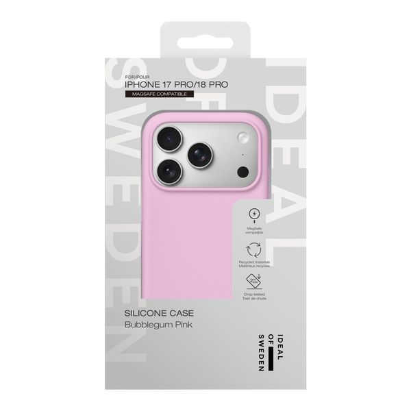 iDeal of Sweden Silicone Case met MagSafe Apple iPhone 18 Pro / 17 Pro - Bubblegum Pink