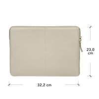 dbramante1928 Paris Sleeve - Laptop hoes 13 inch - Echt leer - MacBook Pro 13 inch / Air 13 inch - Sand Dune