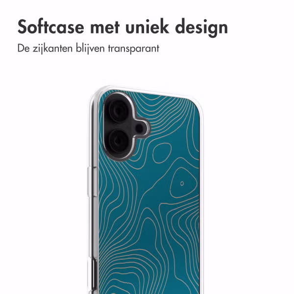 imoshion Design hoesje Apple iPhone 16 - Topo Turquoise