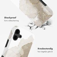 Selencia Vivid Backcover met MagSafe Apple iPhone 16 - Marble Light Brown